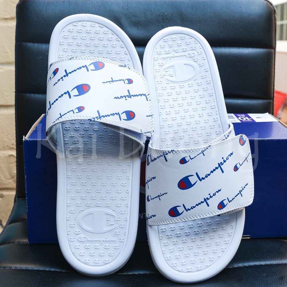 Champion Unisex Slide WHITE - Picture 3 of 8